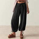 Chic Ruffle Detail Harem Trousers for Women