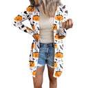 Animal Print Long-Sleeve Blouse with Button Closure for Women