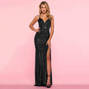 Stunning Sequin Evening Dress with Spaghetti Straps