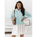 Chic Women's Ruffle Detail Hoodie Dress