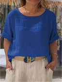 Chic Women's Linen Blouse for Effortless Style