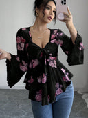 Floral Print Women's Blouse for All Seasons