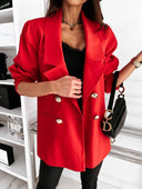 Chic Oversized Blazer for Women with Pocket Accents
