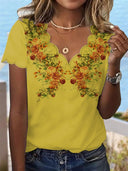Floral Embroidered Asymmetrical Blouse for Women