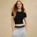 Stylish Women's Fitted Crop T-Shirt