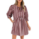 Women's Striped Summer Dress with Flattering Fit