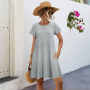 Chic Women's Dress with Pockets & Relaxed Fit