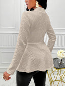 Stylish Women's Blazer Jacket with Textured Design