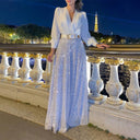 Women's Glittering Evening Dress with Stunning Bodice and Shimmering Skirt