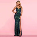 Stunning Sequin Evening Dress with Spaghetti Straps