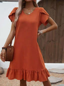 Women's Ruffled Summer Dress - Stylish and Chic