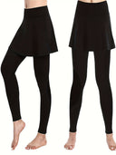 Stylish Women's Leggings with Skirt Design