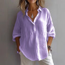 Chic Women's Button-Up Blouse - Trendy Style