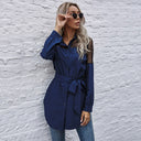 Chic Women's Lace Shirt Dress with Belt