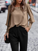 Chic Puff Sleeve Women's Blouse