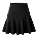 Stylish Corduroy Cotton Flared Skirt for Women