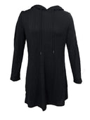 Textured Knit Hooded Dress for Women