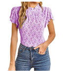 Chic Ruffled Floral Blouse for Women