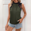 Chic High Neck Lace Blouse for Women