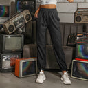 Elastic Waist Women's Pants with Side Pockets