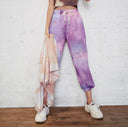 Women's Tie-Dye Pants with Elastic Waistband