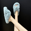 Women's Cozy Fluffy Slippers with Unique Straps