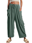 Chic Linen Women's Pants with Side Pockets