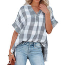 Chic Women's Blouse with Rolled Sleeves