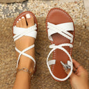 Ladies' Elegant Braided Sandals with Non-Slip Sole and Adjustable Strap Design by Heidi-Mode