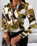 Chic Women's Blouse with Chain Design