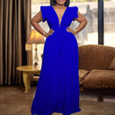 Stylish Maternity Chaps with Ruffles and Pleats