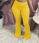 High-Waisted Bootcut Leggings in Soft Jersey