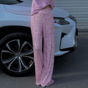 Chic Sequin-Embellished Women’s Trousers