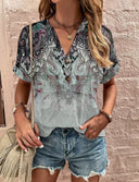 Chic Women's Short Sleeve Blouse
