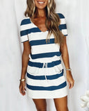 Chic Women's V-Neck Dress with Pockets