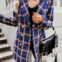 Chic Women's Plaid Blazer Jacket