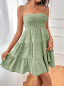 Women's Stylish Strap Dress with Flowy Skirt
