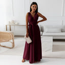 Chic Women's Wrap Dress with Waist Belt