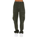 High-Waisted Straight Leg Women's Cargo Jeans