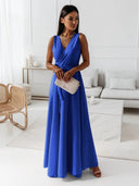 Chic V-Neck Long Dress for Women