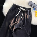 Women’s Denim Trousers with Elastic Waist & Pockets