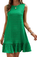 Ruffle Hem Summer Dress for Women – Textured Fabric Delight