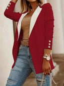 Chic Blazer with Contrasting Inserts for Women