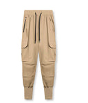 Women's Cargo Pants with Zipper Pockets & Elastic Waist