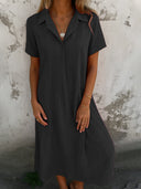 Chic Women's Button-Down Shirt Dress
