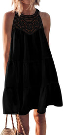 Women's Summer Dress with Crochet Lace Detail