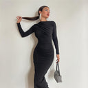 Chic Long Sleeve Wrap Dress for Women