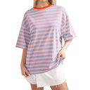 Wide Striped Oversized Women's Tee