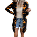 Animal Print Long-Sleeve Blouse with Button Closure for Women