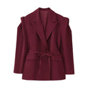 Chic Oversized Blazer with Belt Detail for Women